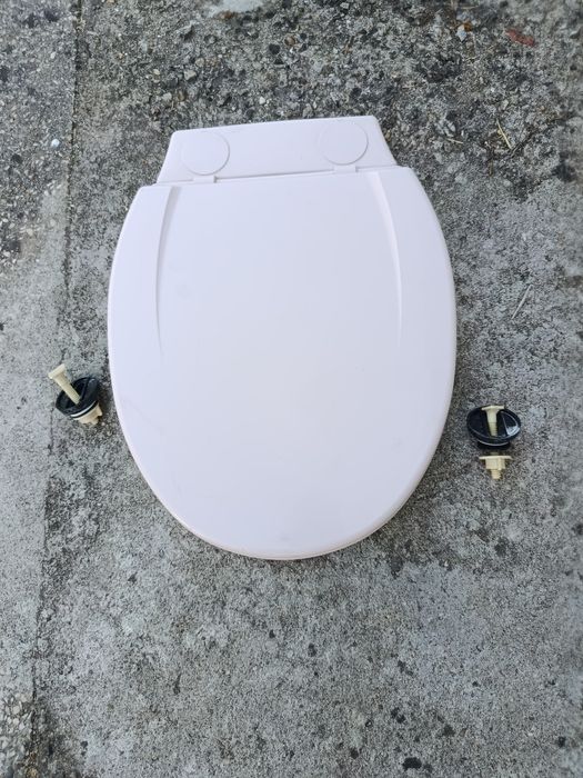 Tampo de sanita cor de rosa e branco