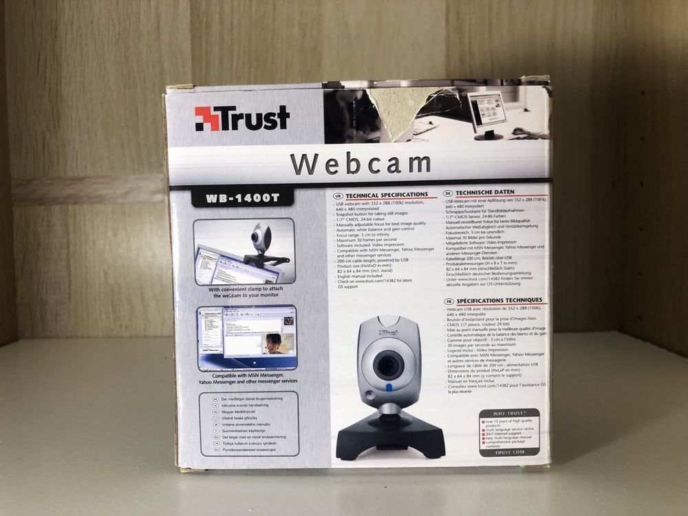 Kamera internetowa Trust 17405 z mikrofonem – USB + sterowniki na DVD