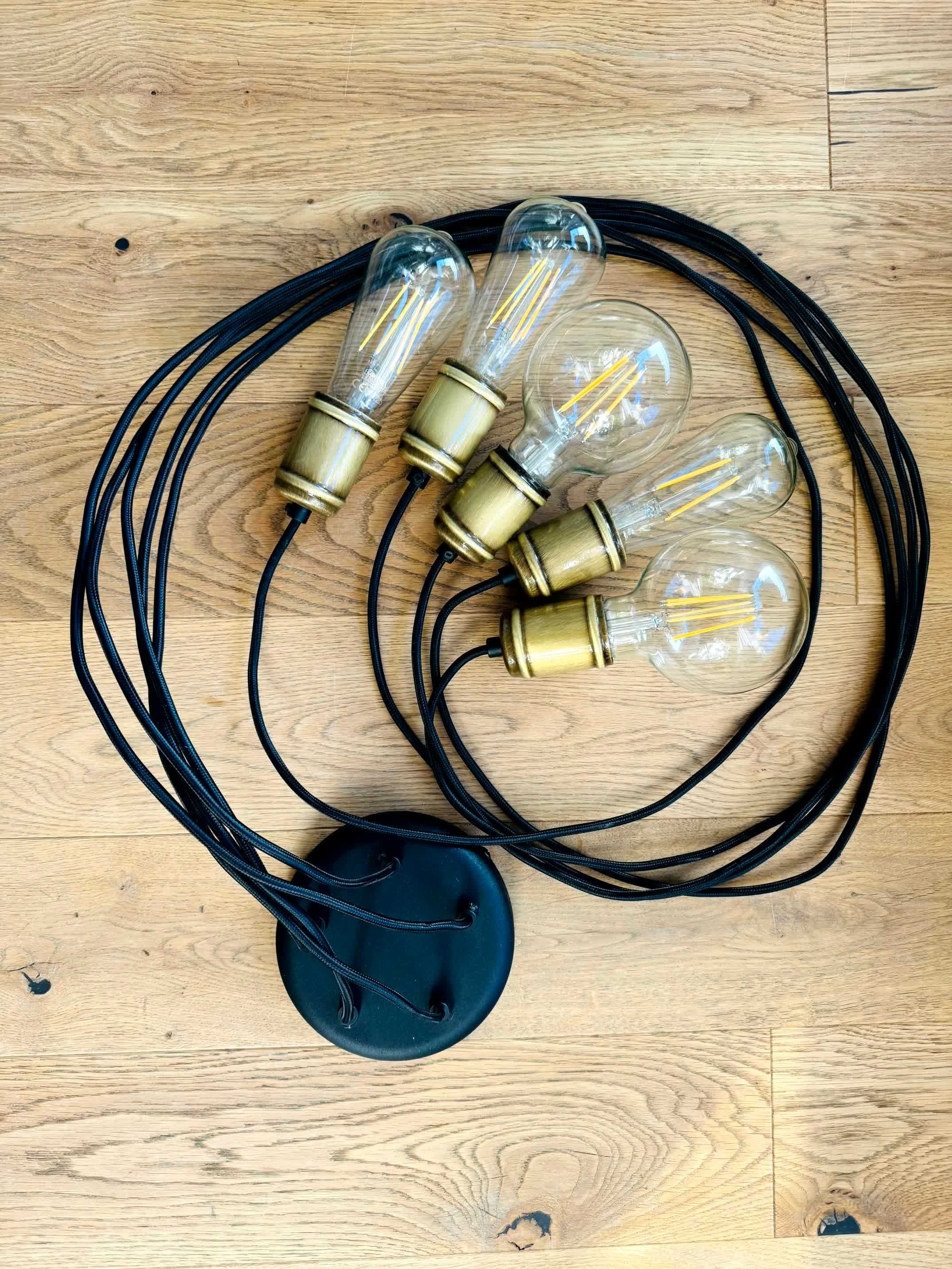 Lampa sufitowa pajączek 5 x E27 Qualle + żarówki