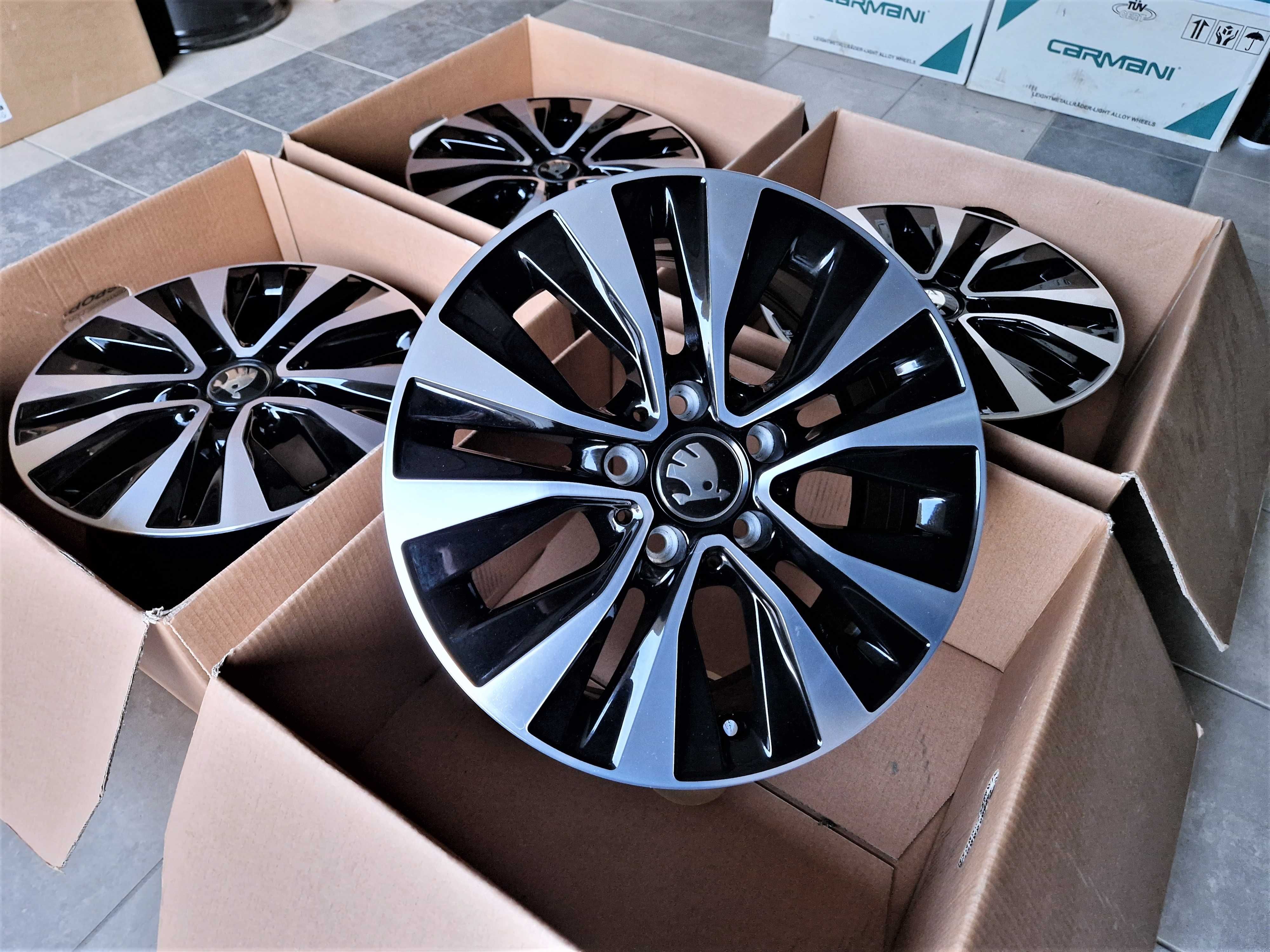 Alufelgi 16 5x112 Skoda Octavia Karoq Yeti Superb Czarne 312#
