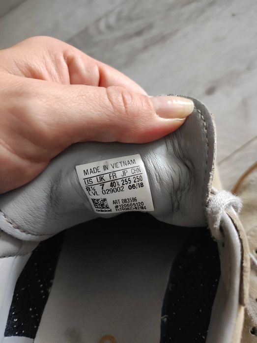 Adidas samba 40 2/3 beżowe sneakersy