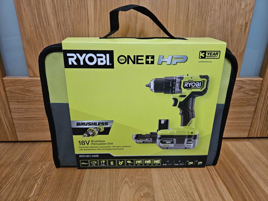 Zestaw Ryobi RPD18C1-242S Wiertarko-wkrętarka/baterie/ładowarka/torba
