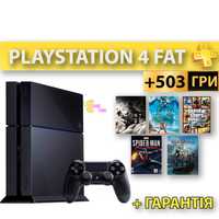 Playstation 4 FAT +503 ГРИ +підписка PS+ Premium та Extra +ONLINE Б/У