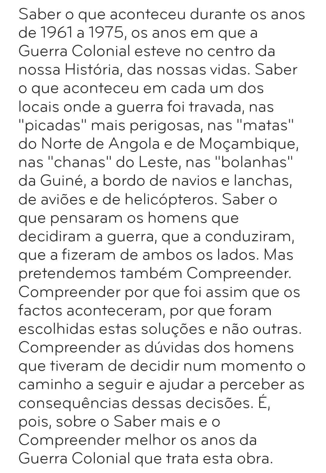 Livro "Os anos da guerra Colonial 1961. 1975"