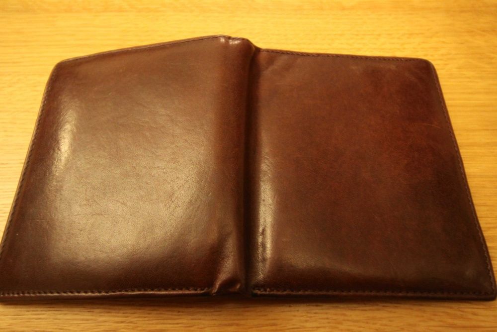 brązowy portfel męski