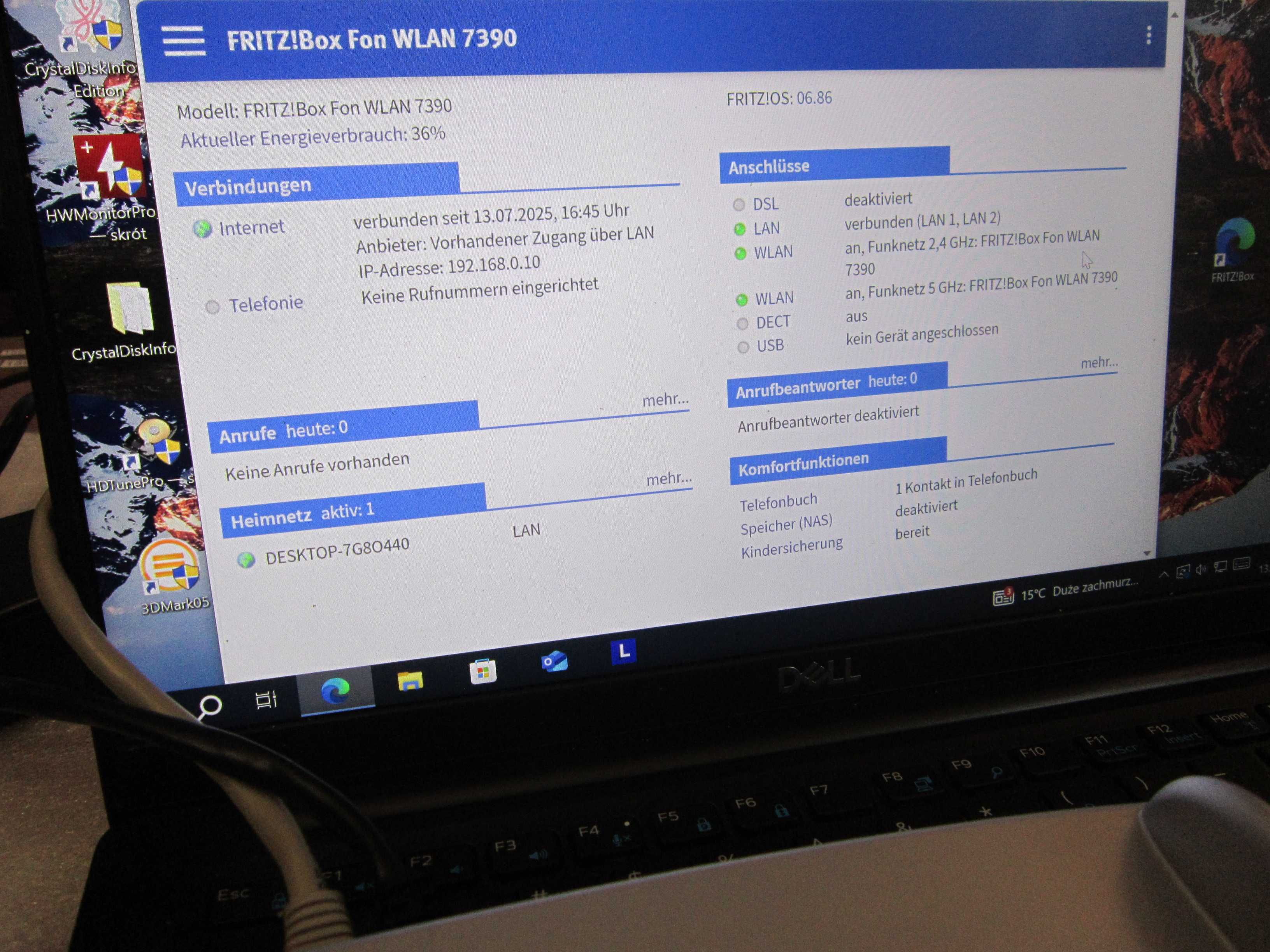 Router Fritz!Box 7390 wer niem 802.11n Wi-Fi 4 AccessP Bridge Repeater