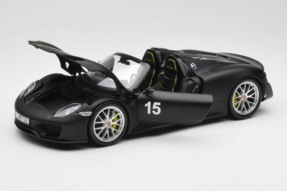 Porsche 918 Spyder + 1/18 + Black + MINICHAMPS + Portes Grátis