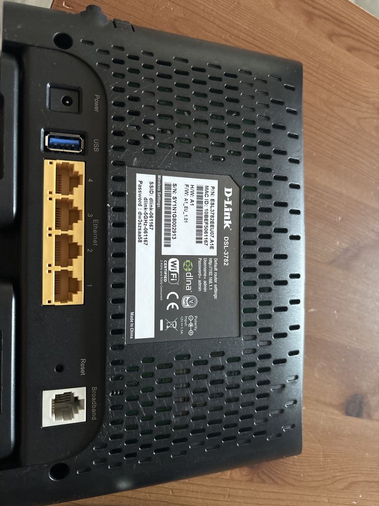 D-link Dsl-3782 router wifi