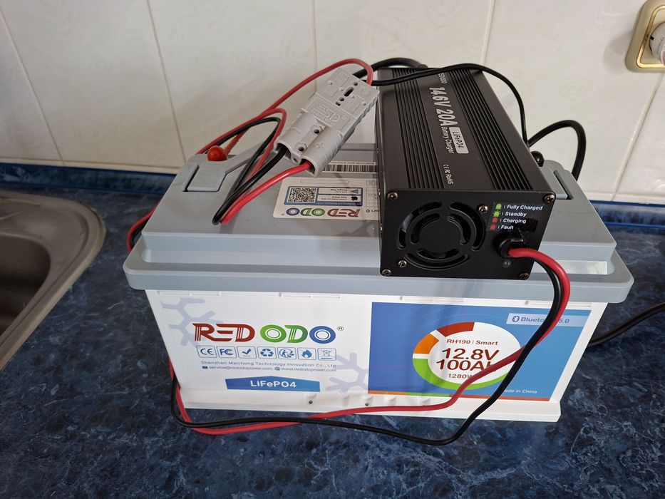 Акумулятор Redodo 12V 100Ah акумулятор LiFePO4 глибокого циклу BMS 100