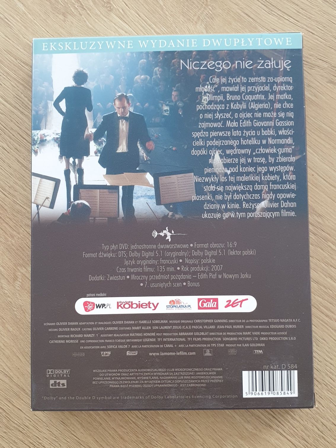 Niczego nie żałuję Edith Piaf - DVD Lektor PL