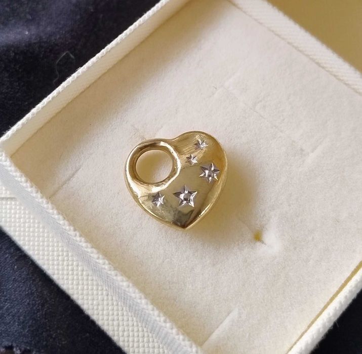 Zloty charms serce serduszko, proba zlota 333