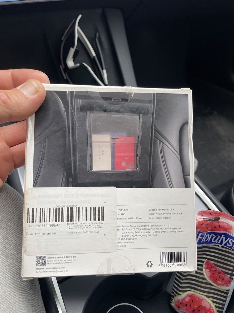 Caixa de arrumacao tesla model 3/y