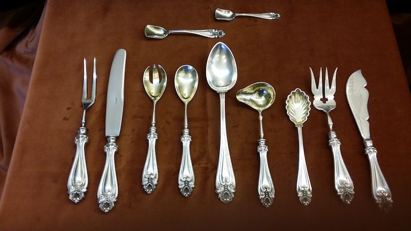 Faqueiro antigo completo em Prata Portuguesa