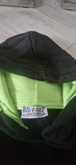 Тепла кофта худі на флісі на хлопчика до 12 років чорна