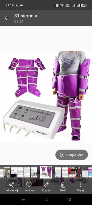 Urządzenie do drenażu limfatycznego -presoterapia