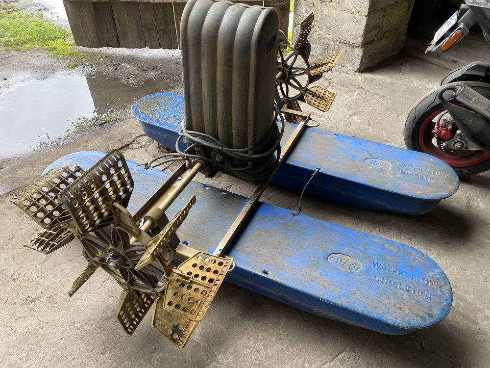 Aerator łopatkowy napowietrzanie stawu, oczka wodnego