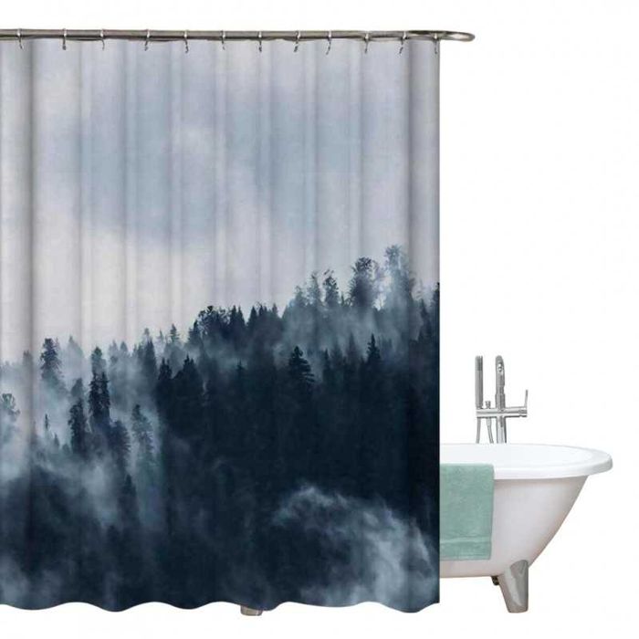 Zasłona prysznicowa, kurtyna z wydrukiem 3D, wodoodporna 200x180 cm