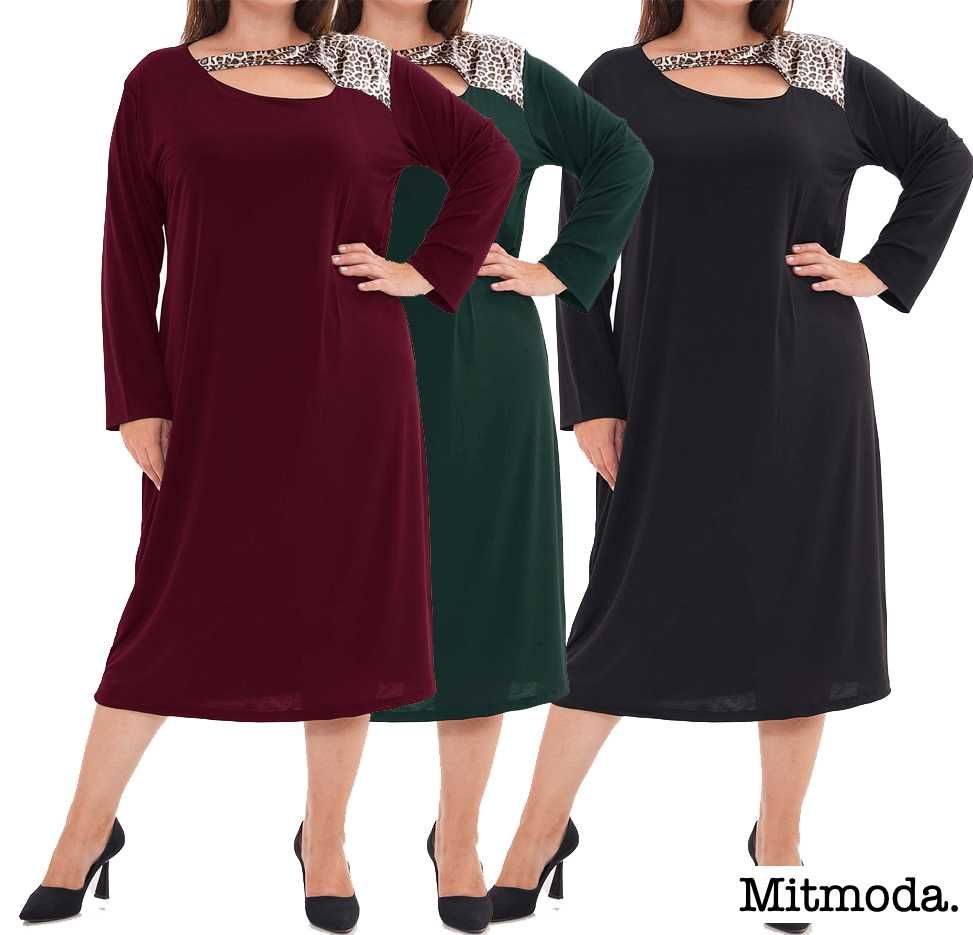 Sukienka wizytowa PATI 48/50/52 3xl 4xl bordo
