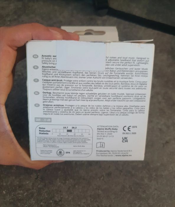 Protecção auditiva bebé