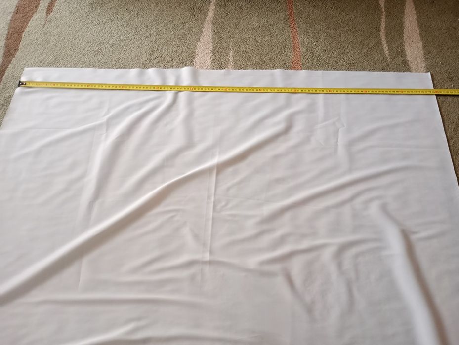 Obrus biały 120cm x 87 cm - materiał na obrus + większy