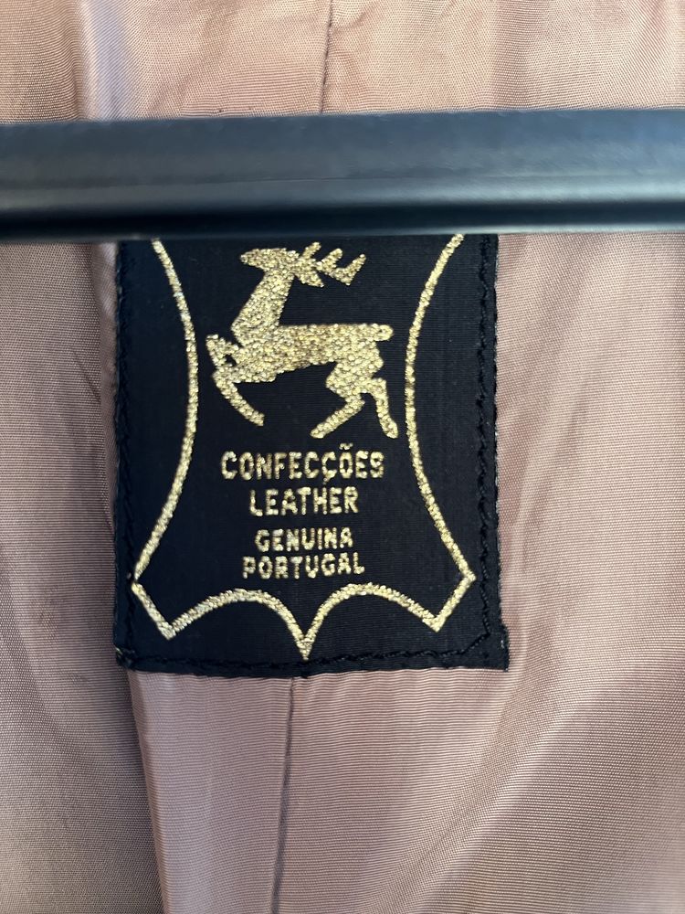 Casaco pele genuína - cor camel