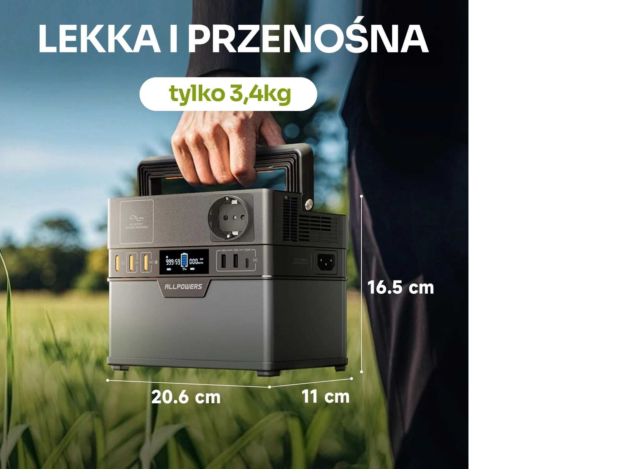 Stacja zasilająca ALLPOWERS Magazyn energii 300W waryjne zasilanie