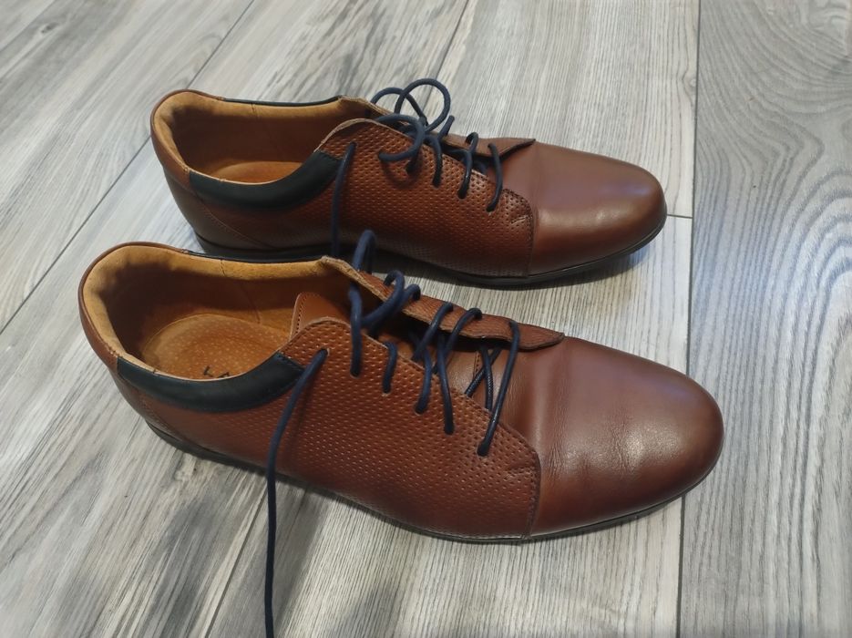 Buty skórzane Lancerto 41 jak nowe!!  Brązowe!!