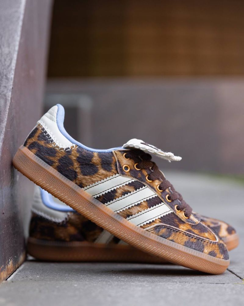 Женские кроссовки адидас Adidas Samba Pony x Wales Bonner Leopard