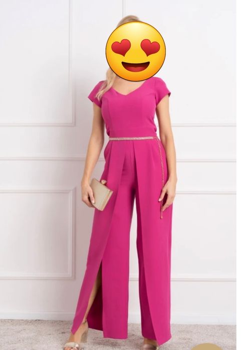 Kombinezon z rozcięciem fuksja 36/S