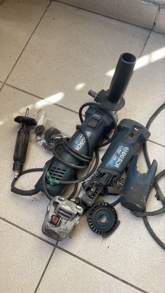 Bosch szlifierki kątowe Gws7-125 uszkodzone,