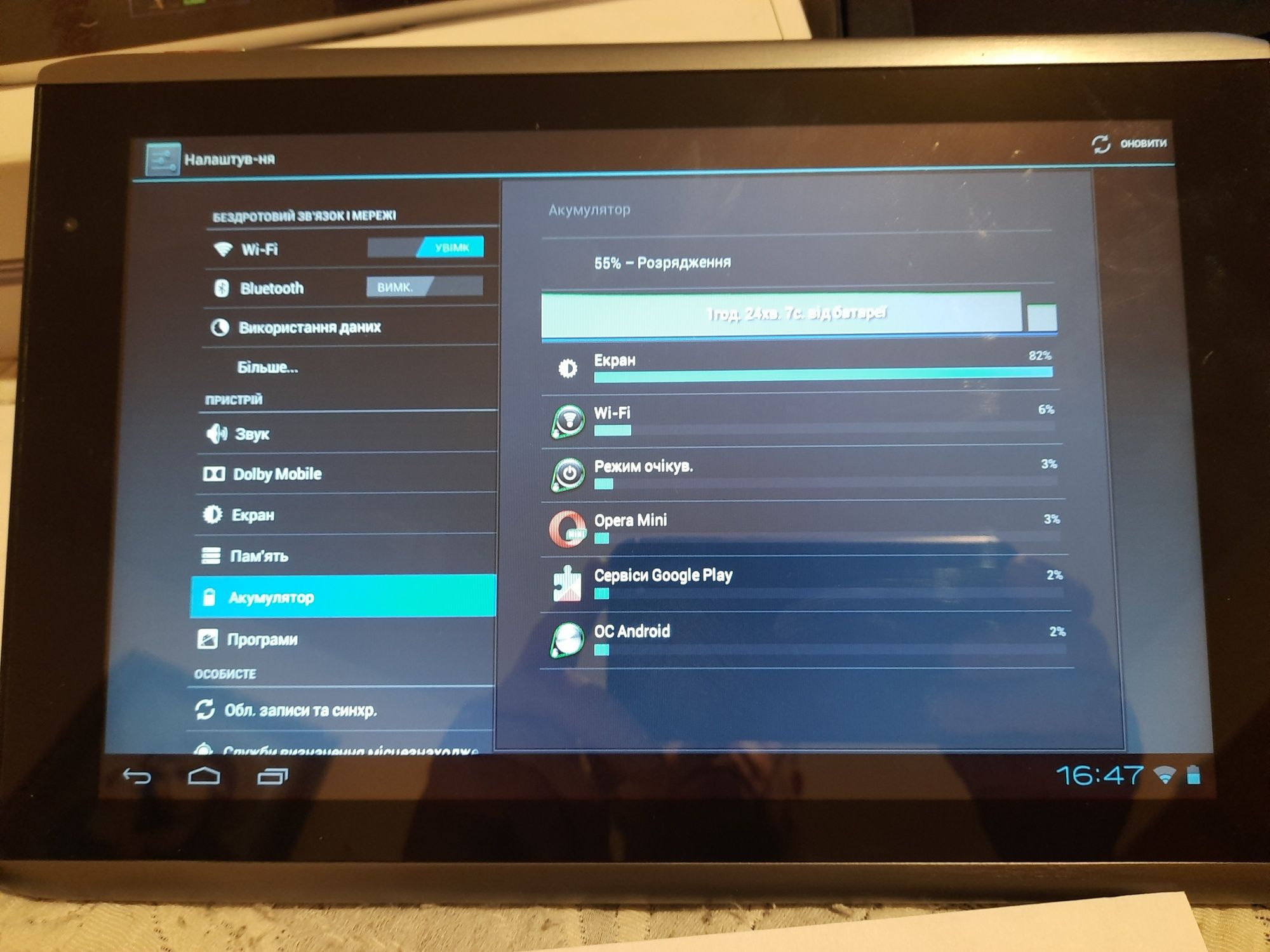 Планшет Acer A 500.