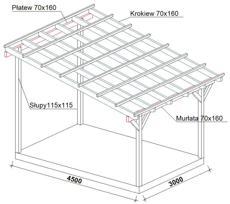 Zadaszenie tarasu drewniane, pergola, taras, zabudowa, poliwęglan