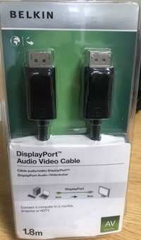Kabel Belkin Display Port Audio Video1.2 z zatrzaskami M/M ,4k 1.8m