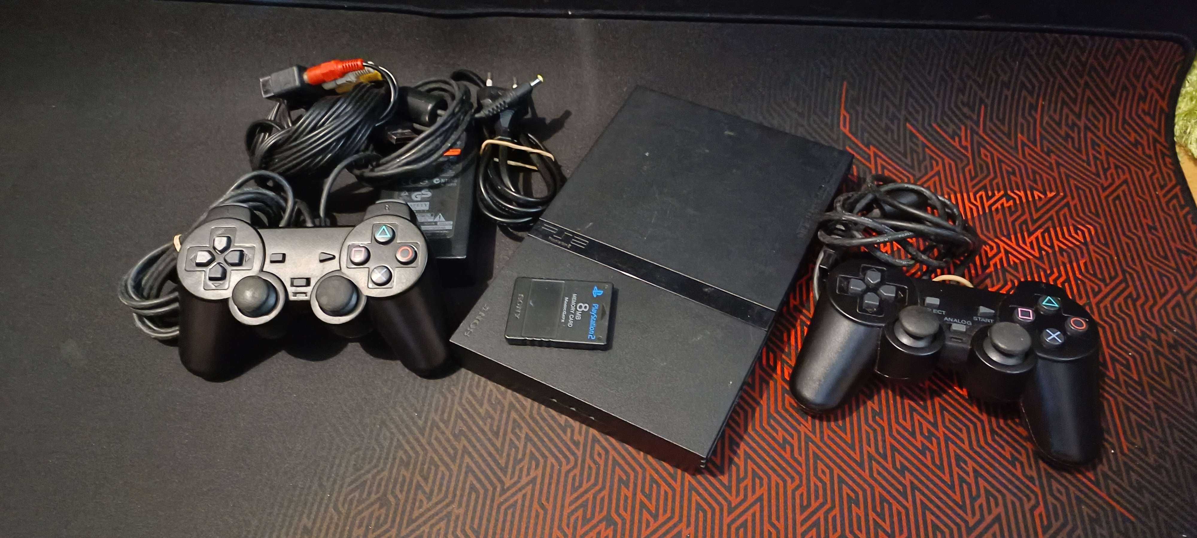 Playstation 2 slim + 2 comandos + Memory Card