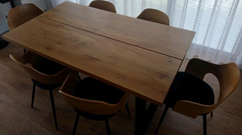 Stół rozkładany drewniany 160x90 do salonu jadalni krzesła