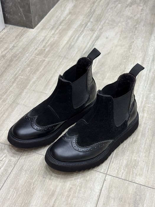 Челсі чорні Circul (натуральна шкіра та вовна)