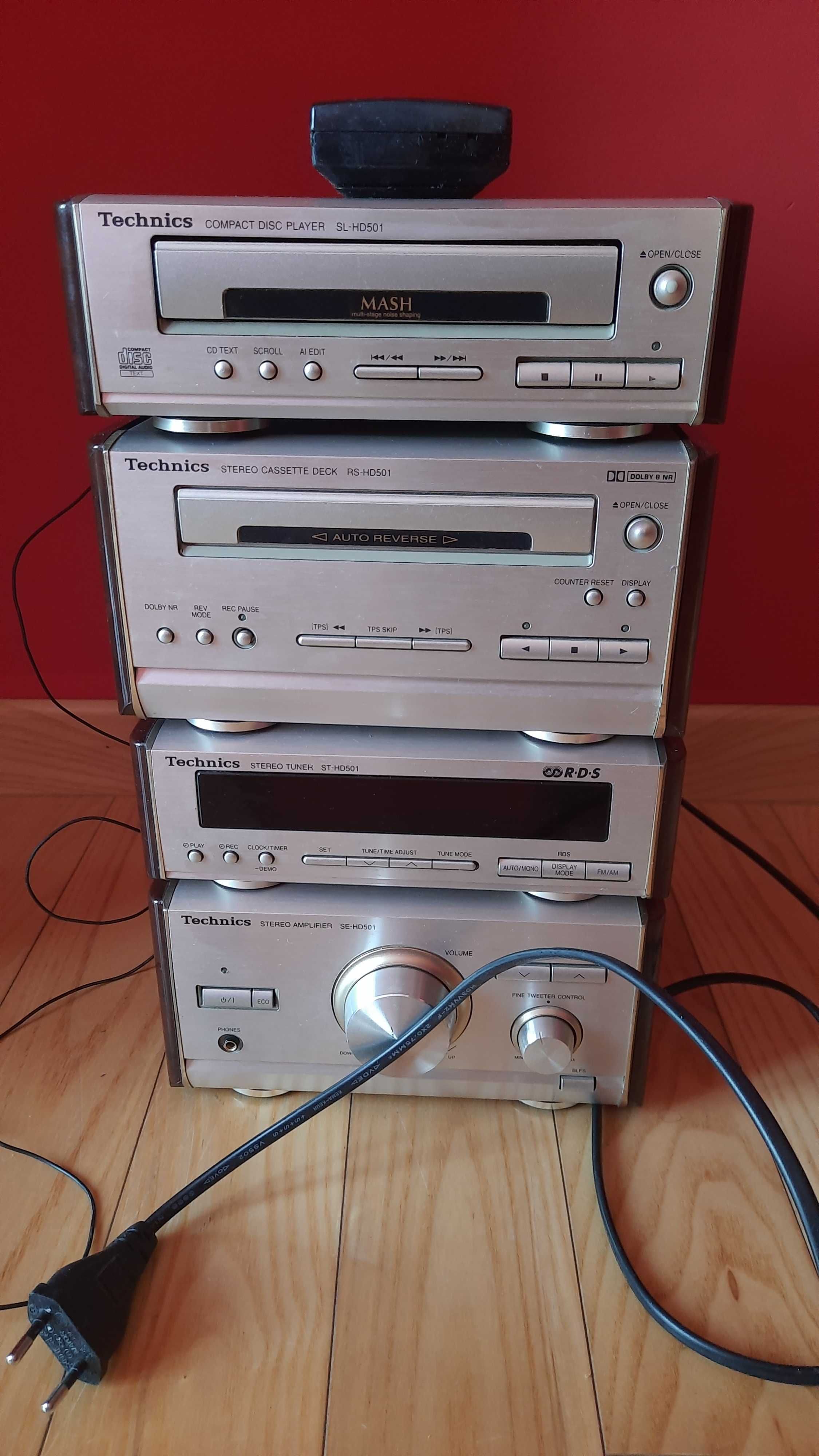 wieża CD, radio, magnetofon kasetowy, amplituner - Technics HD501
