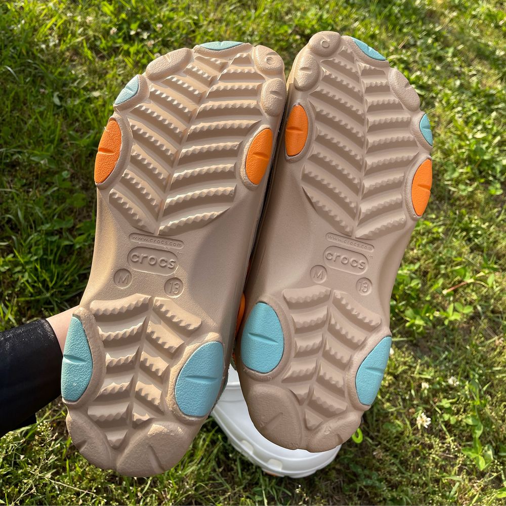 Чоловічі Крокси Оригінал Білі, Бежеві.Зручні Crocs Sabo 48-49,30-31см