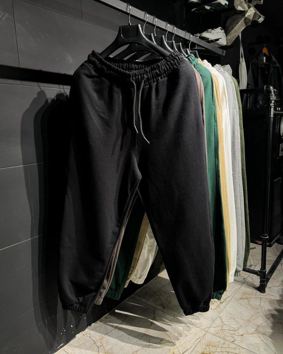 Спортивні штани унісекс теплі не кашлатяться на флісі зимові xs - 3xl