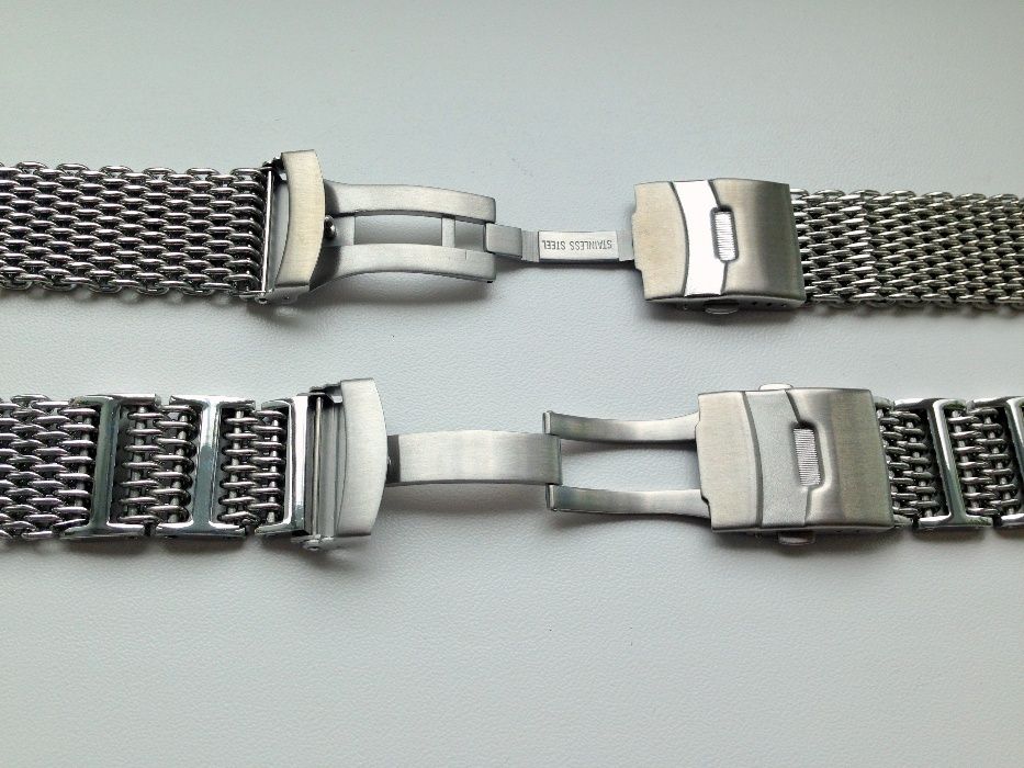 Браслет 19,20,21,22 мм на часы для Longines, Certina, Rado кольчужный