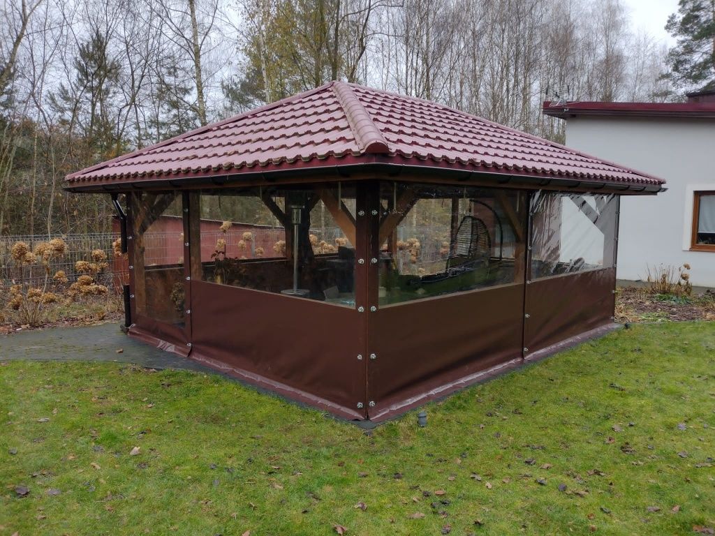 Plandeki osłony na taras altanke
