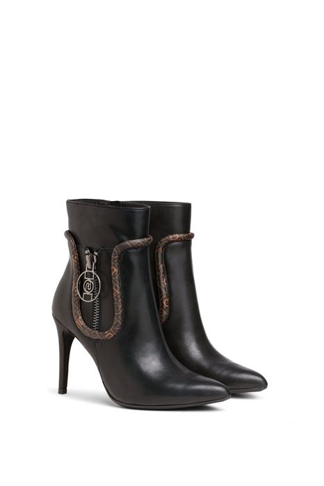 ‼️Li Jo ботильони напівчоботи сапоги чорні натуральна шкіра