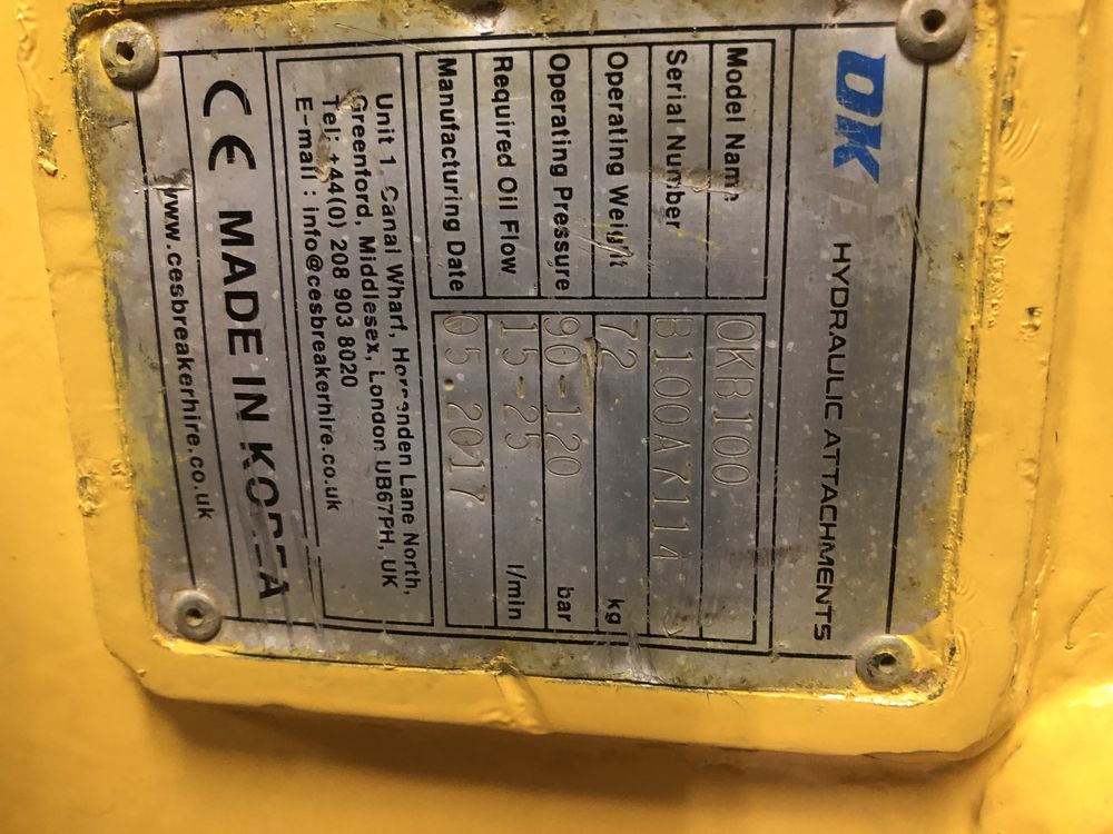 Młot hydrauliczny do minikoparki