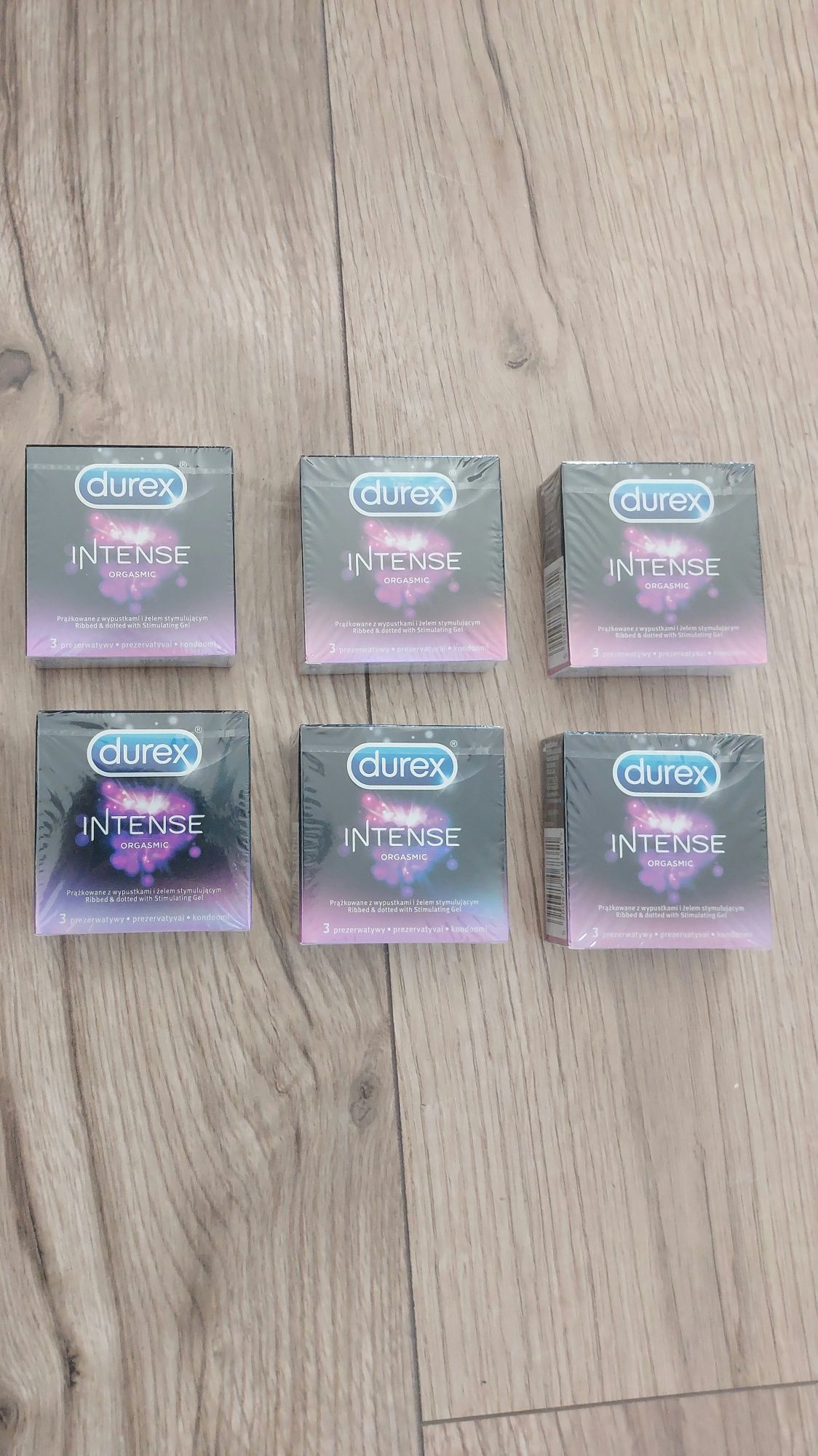 Zestaw Durex Intense Orgasmic prążkowane wypustki żel stymulujący seks