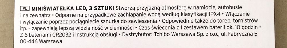 Tchibo 3 led Mini Lichter - miniświatełka led