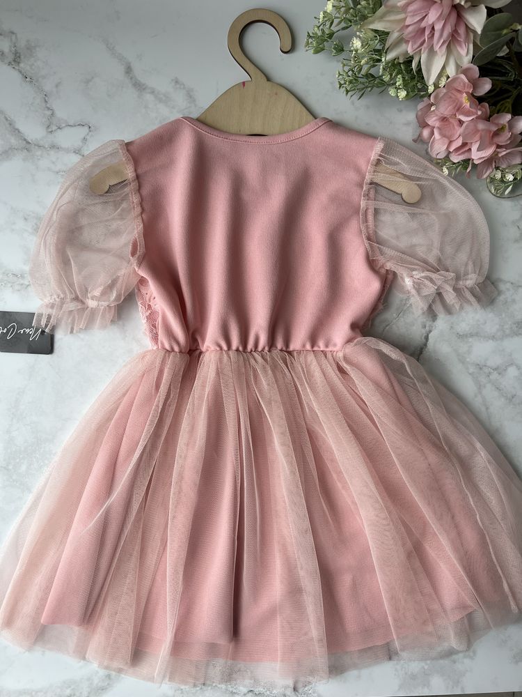 Sukienka piekna tiulowa różowa dla dziewczynki nowa