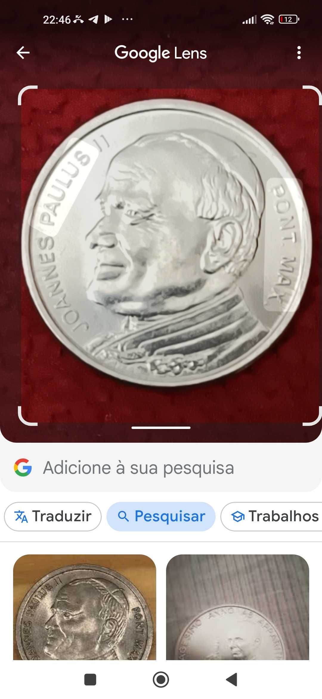 Medalha1980 primeira visita do Papa João Paulo II ao Brasil.
