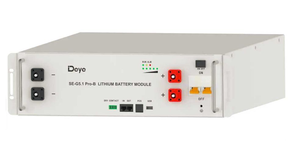 Акумулятор (АКБ) Deye SE-G5.1 PRO B, 5.12 кВт·год, LiFePO4 | в дорозі