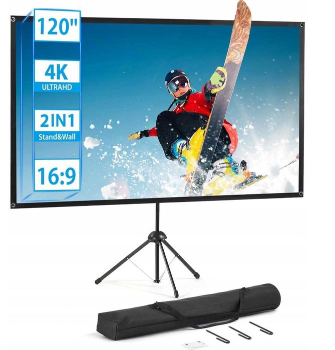 Wynajem#projektora laserowego Optoma 4K #kino plenererowe#ekran 120"