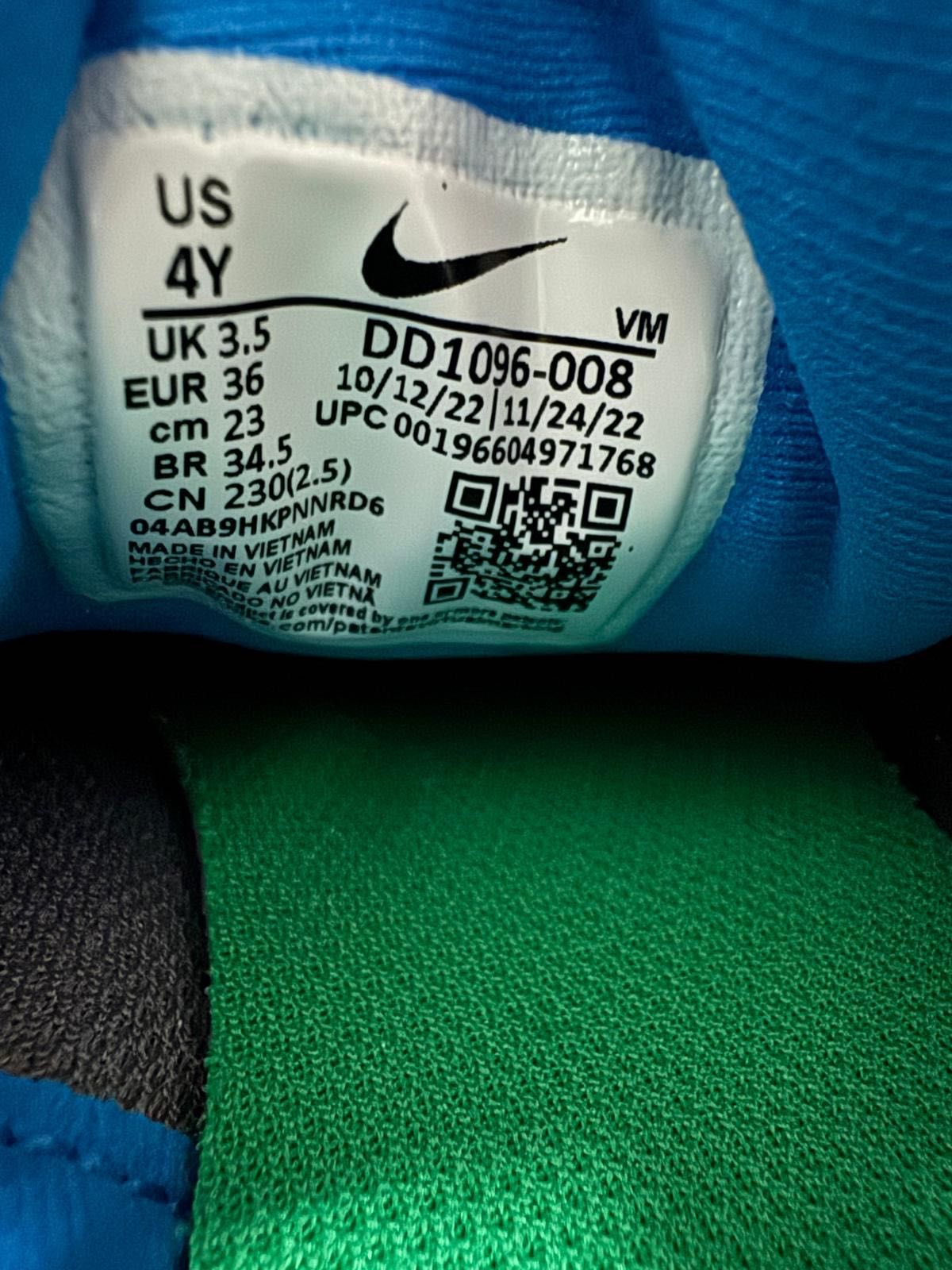 Nowe sneakersy damskie NIKE REVOLUTION 6 NN (GS) szare niebieski 36